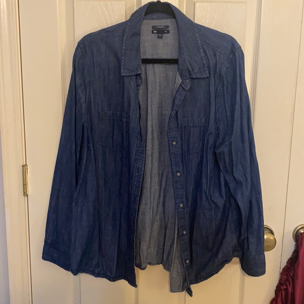 Light weight Denim Button Up